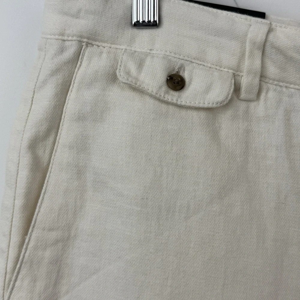 Banana Republic Shorts Mens 36 White Linen Blend Camp Resort Travel Vacation NEW